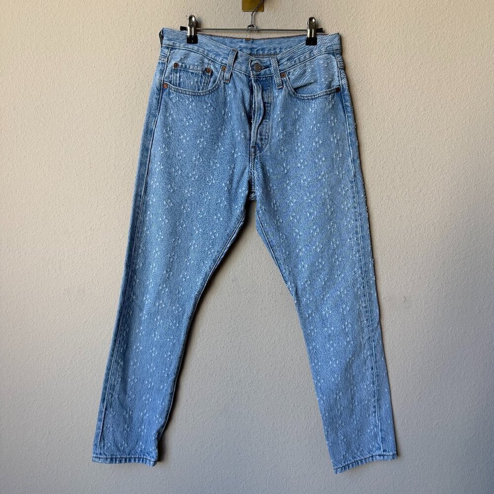 Levi’s 501 Skinny High Rise Snowflake Jeans Size 28